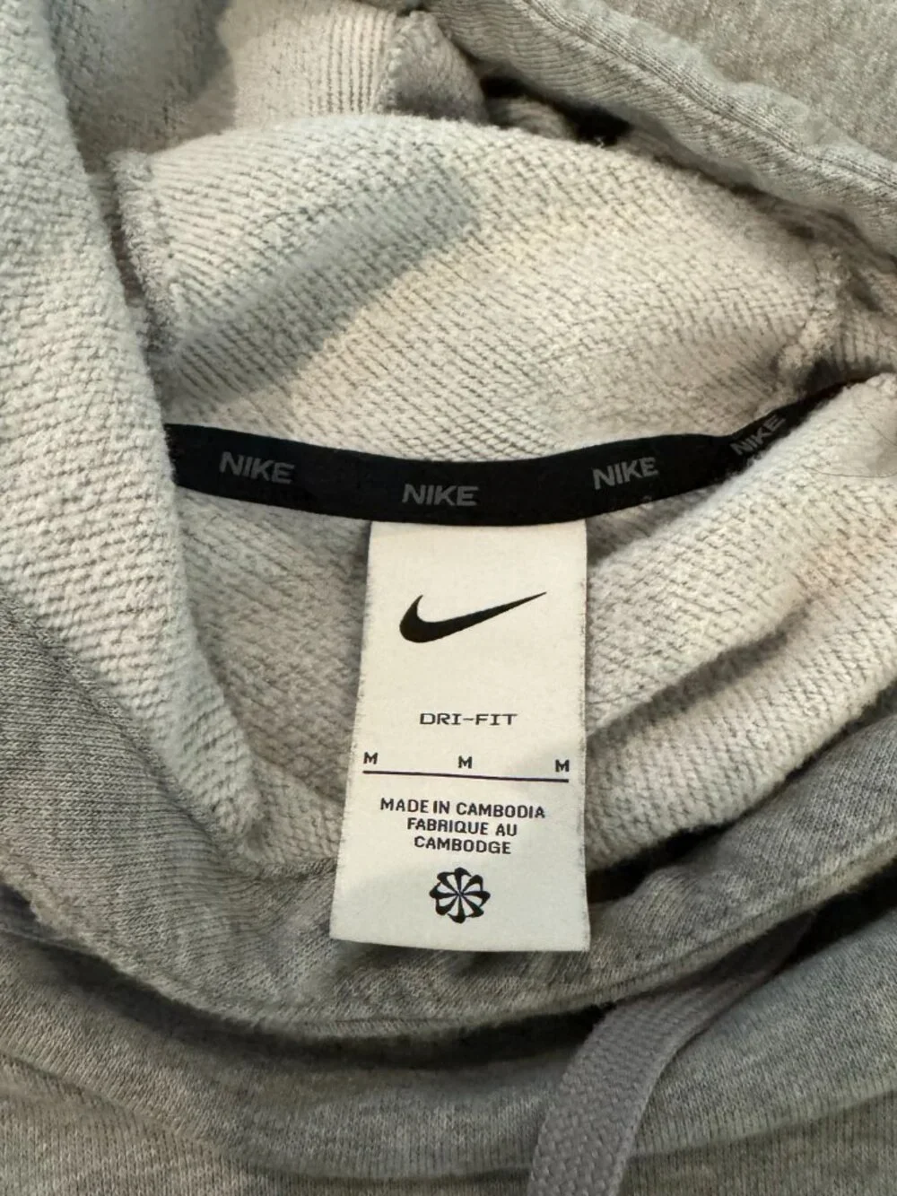 Nike Dri-Fit Fleece Pullover Sweatshirt Hoodie Grey Men's CZ2425-063